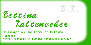 bettina kaltenecker business card